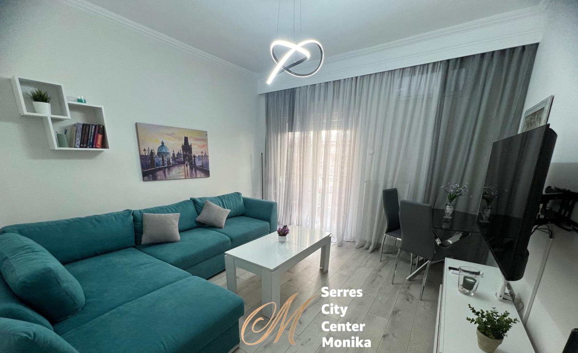 Serres City Center Modern Apartment Luaran gambar